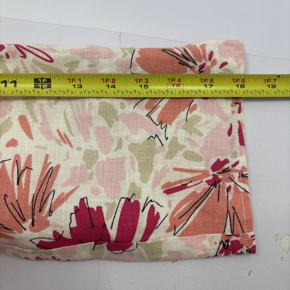 Vtg‎ Kim Rogers Women's Floral Linen Jacket Size Petite Large 3/4  Sleeve - Picture 10 of 11